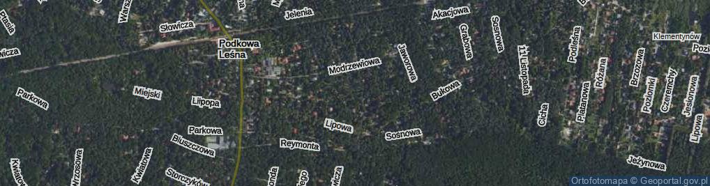 Zdjęcie satelitarne Topolowa ul.